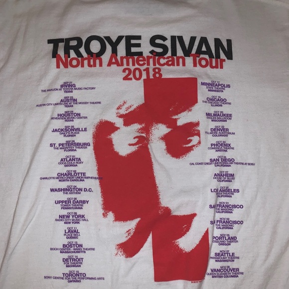 Troye Sivan North American Tour Tee - Picture 4 of 5